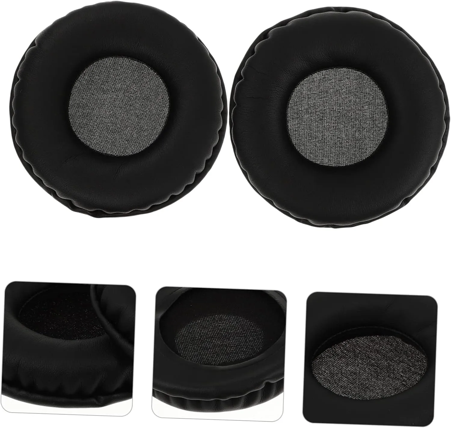 1 Pair Replacement Ear Pads for Headphones Soft Black Earpads Cushion Covers for Enhanced Comfort and Sound Isolation