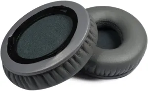 1.0 Protein Leather Ear Cushions 2 Pairs Grey Comfort Memory Foam for Headset