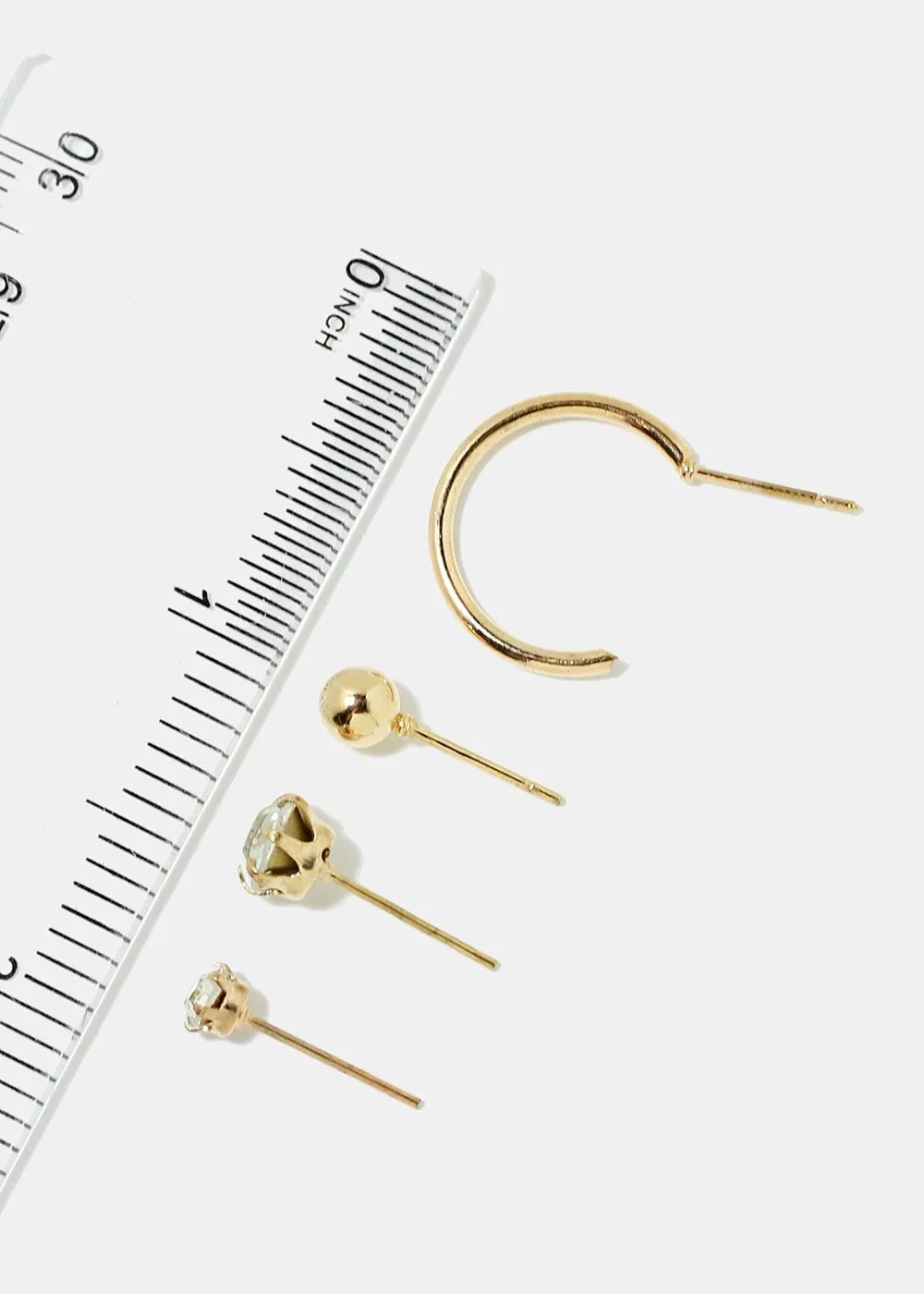 12-Pair Stud & Hoop Earrings