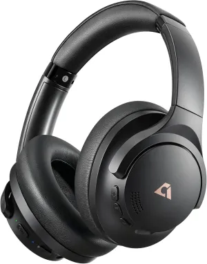 1Mii Y8 Noise Cancelling Headphones, Wireless LDAC Hi-Res Audio, 75H Battery Life, Comfortable, Over Ear Headphones Bluetooth 5.3 for Plane/Travel/Office - Black
