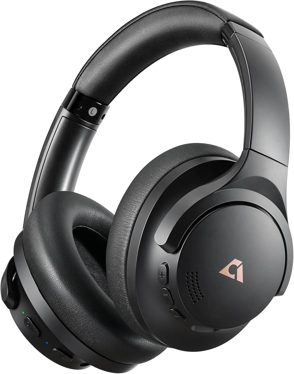 1Mii Y8 Noise Cancelling Headphones, Wireless LDAC Hi-Res Audio, 75H Battery Life, Comfortable, Over Ear Headphones Bluetooth 5.3 for Plane/Travel/Office - Black