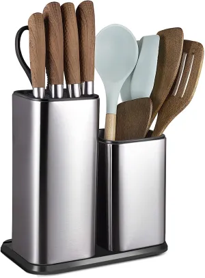 2-in-1 Stainless Steel Knife Holder for Kitchen