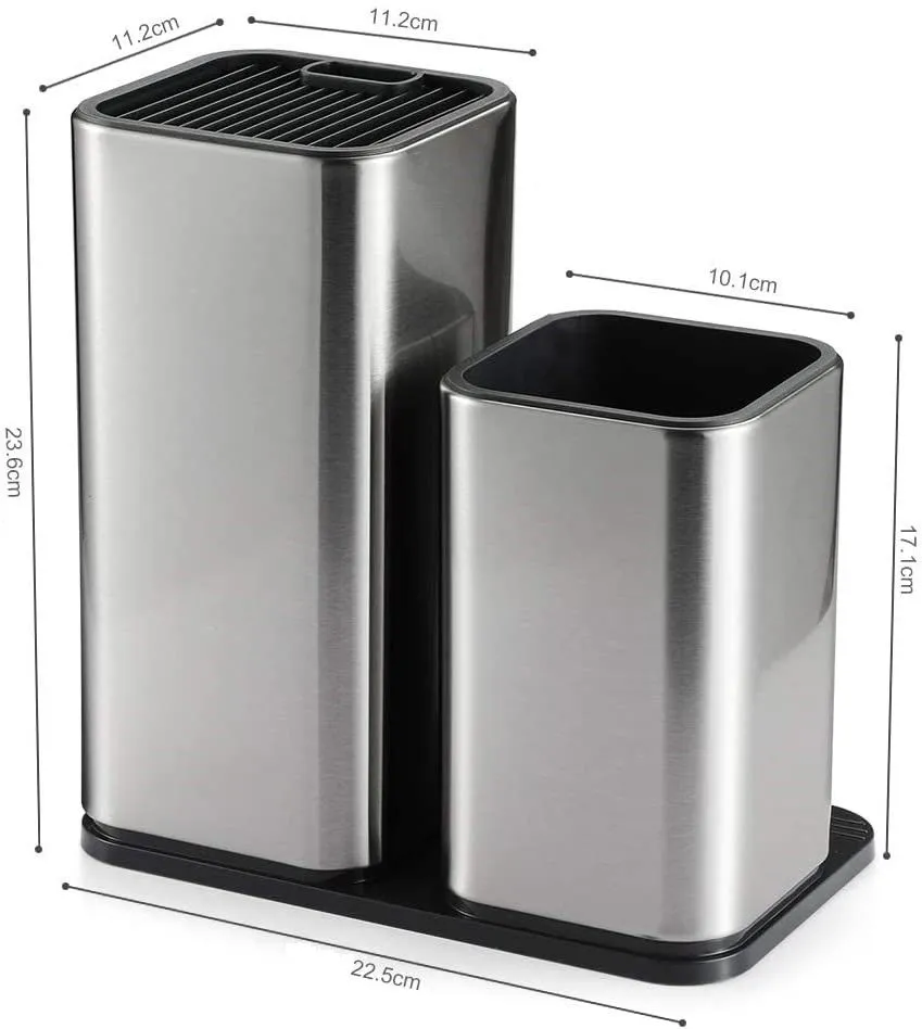 2-in-1 Stainless Steel Knife Holder for Kitchen