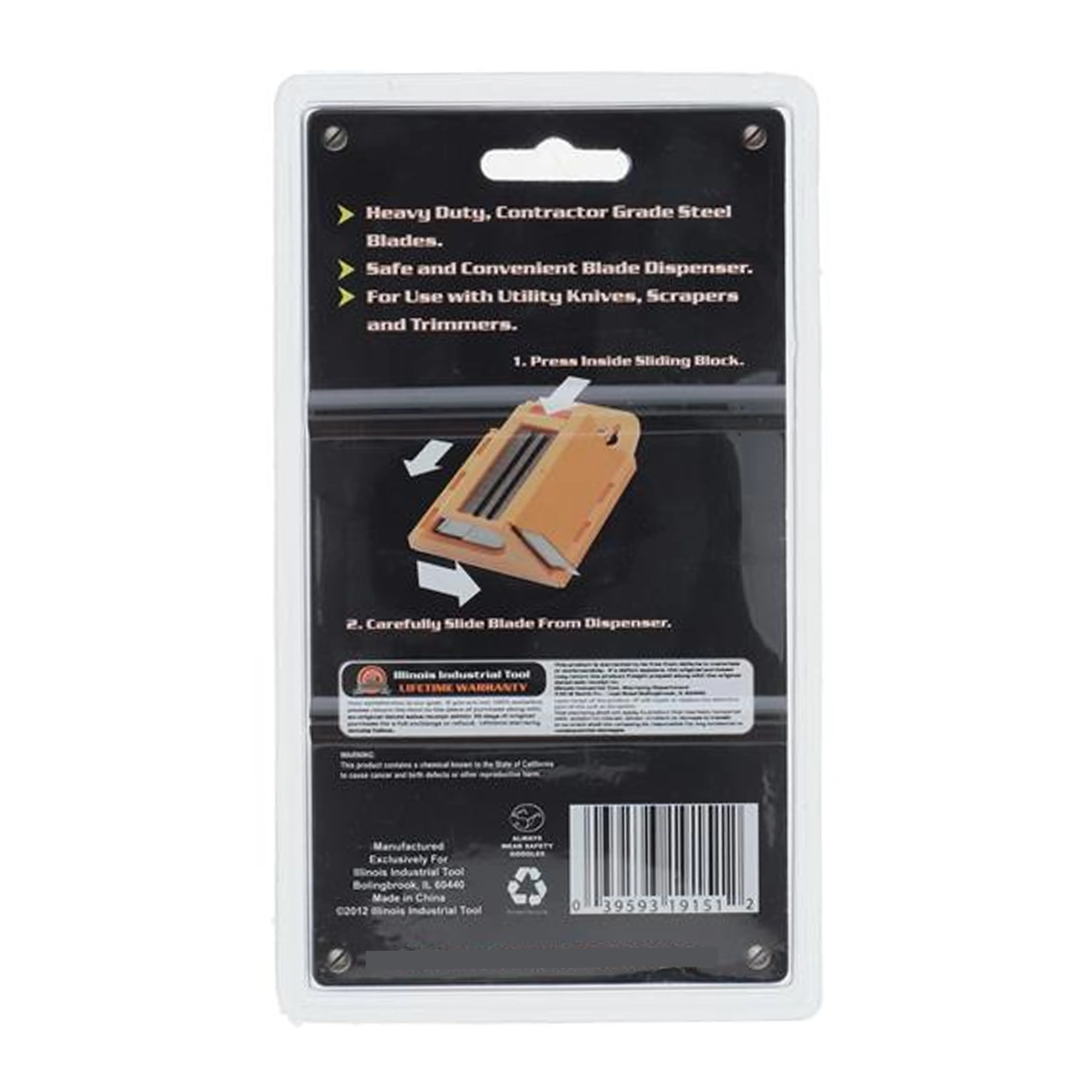 200 Heavy Duty Utility Knife Replacement Steel Blade Scraper Trimmer Metal Razor