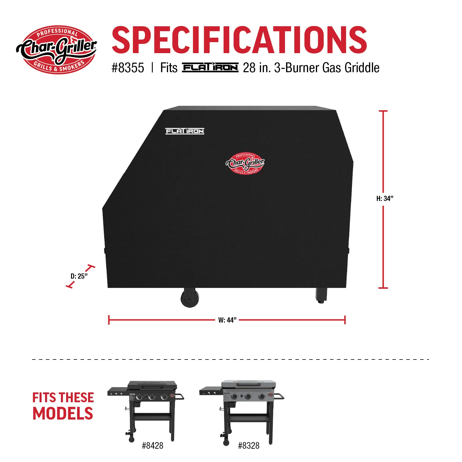 3-Burner Flat Iron® Gas Griddle Cover
