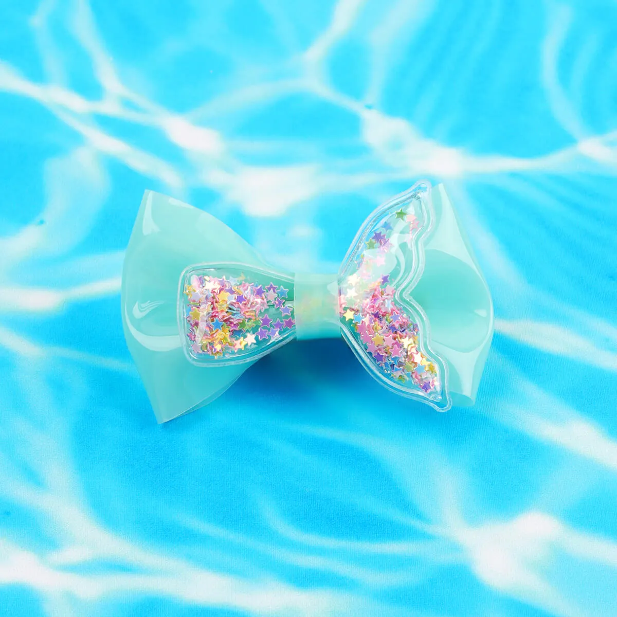 30Pcs Sequin Fishtail Candy Color Jelly Bows