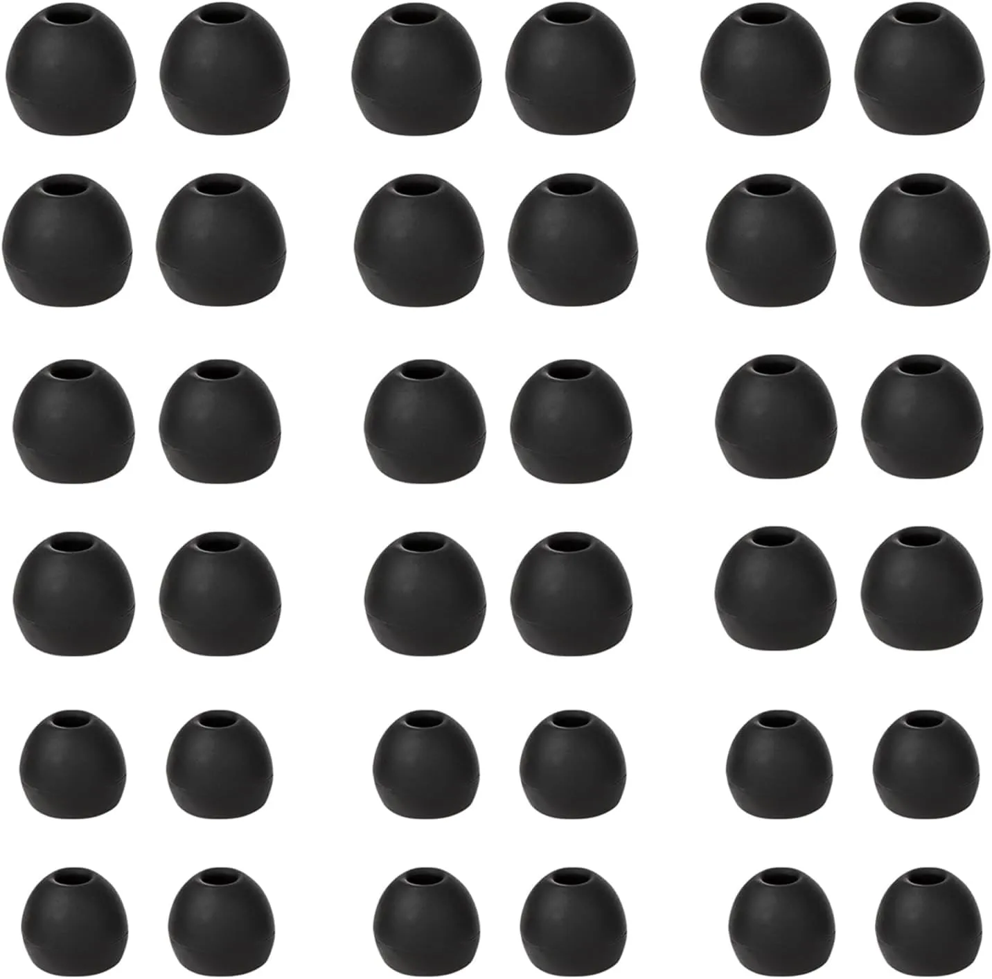 36 Pcs Earbud Tips Ear Buds Replacement Tip Ear Bud Covers Silicone Earbud Replacement Tips Ear Tips Earbud Tip for in-Ear Headphones Inner Hole 3.8mm -5.5mmBlack Color, SML, small