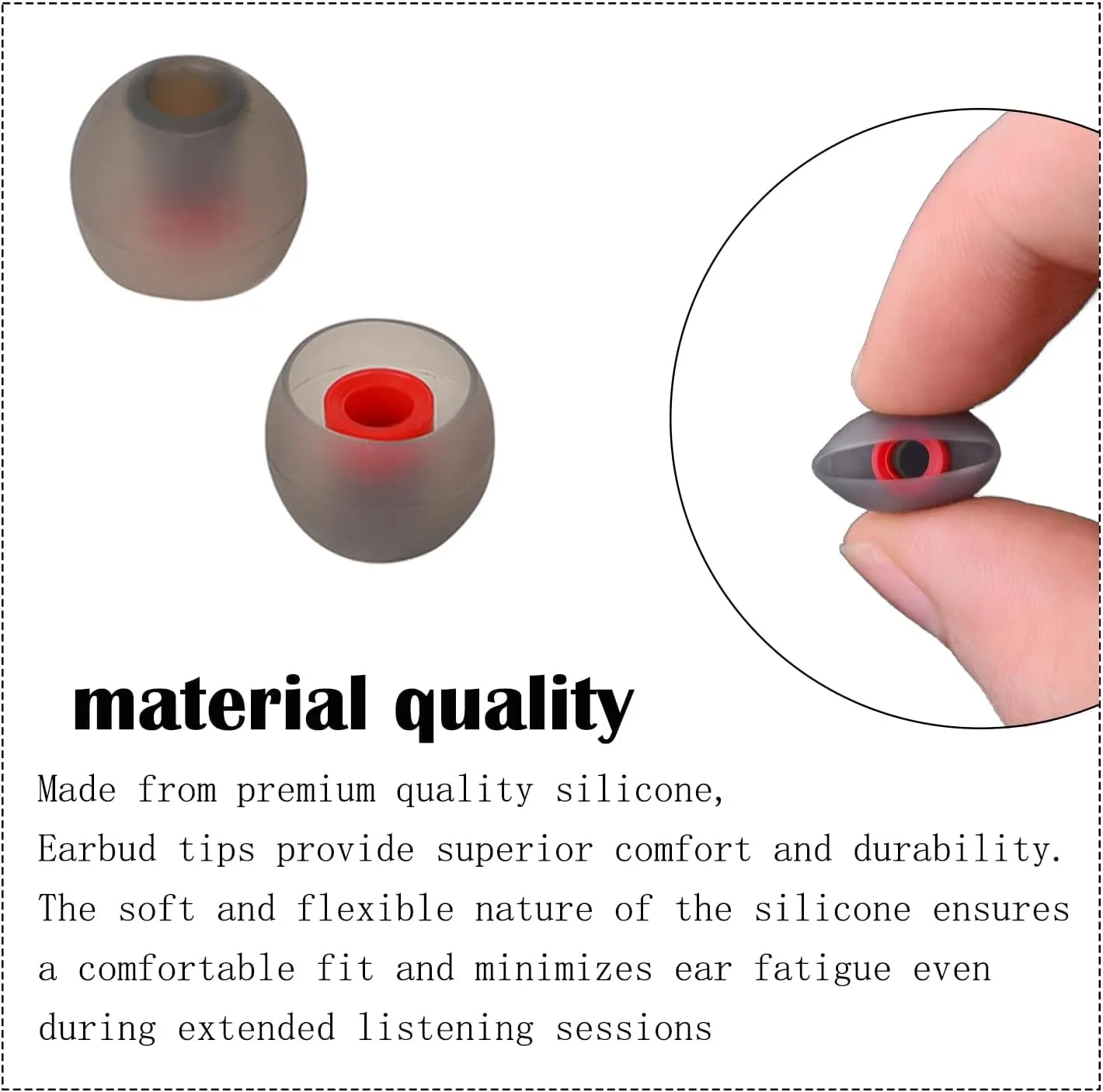36 Pcs Earbud Tips Ear Buds Replacement Tip Ear Bud Covers Silicone Earbud Replacement Tips Ear Tips Earbud Tip for in-Ear Headphones Inner Hole 3.8mm -5.5mmBlack Color, SML, small