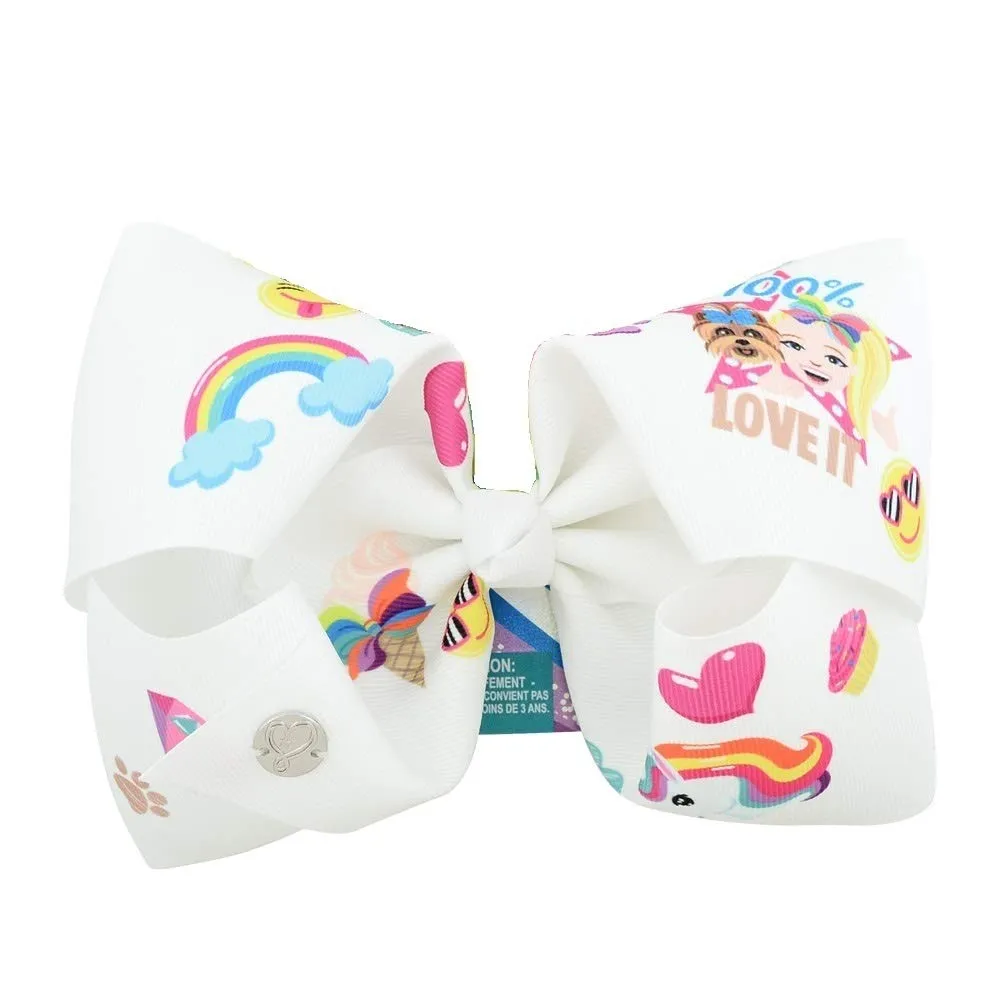 3Pcs 8 INCH Large JOJO Hair Bows Ribbon Hair Bow Alligator Clips