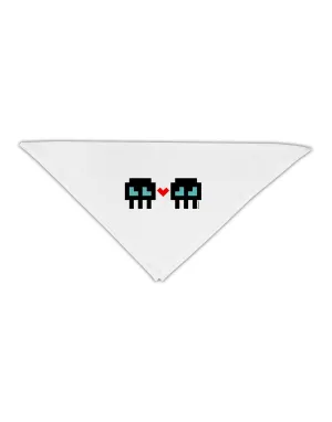 8-Bit Skull Love - Boy and Boy Adult 19&#x22; Square Bandana