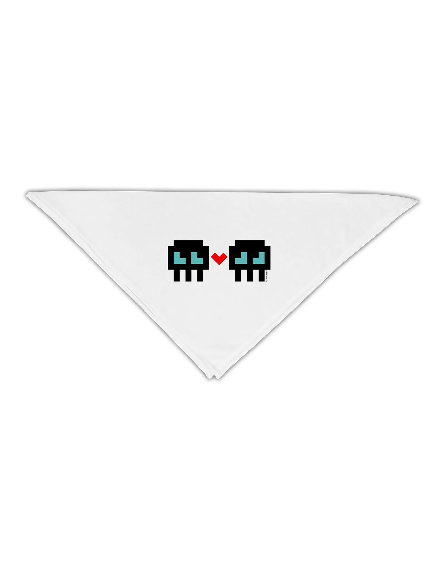 8-Bit Skull Love - Boy and Boy Adult 19&#x22; Square Bandana