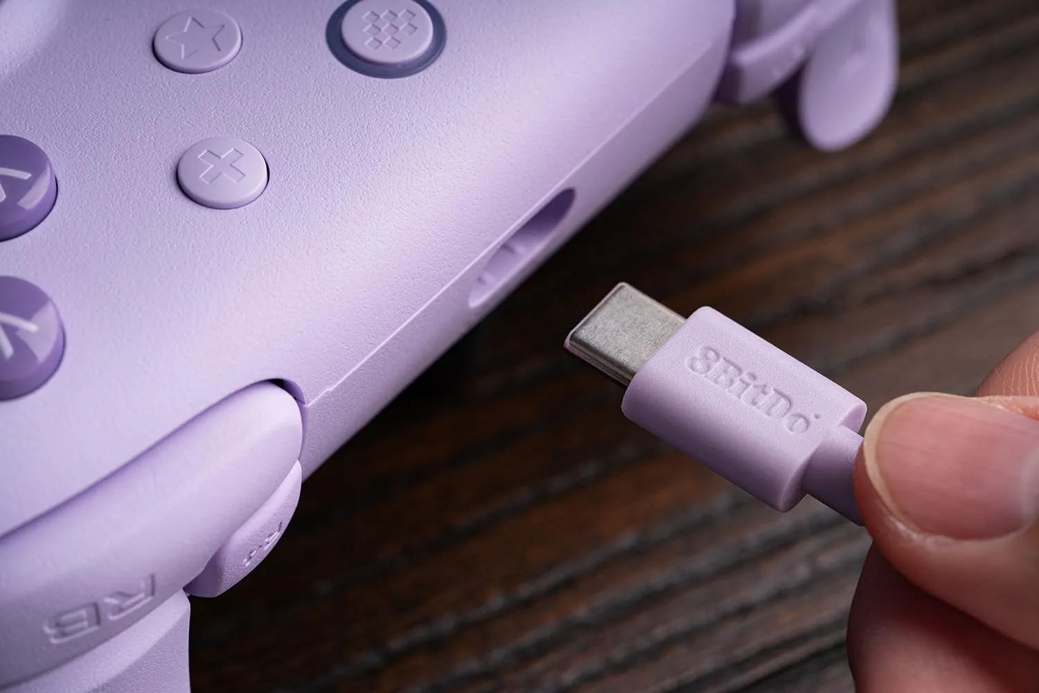 8Bitdo Ultimate 2C Wired Controller for Windows PC and Android, with 1000Hz Polling Rate, Hall Effect Joysticks and Hall Triggers, and Remappable L4/R4 Bumpers (Purple)