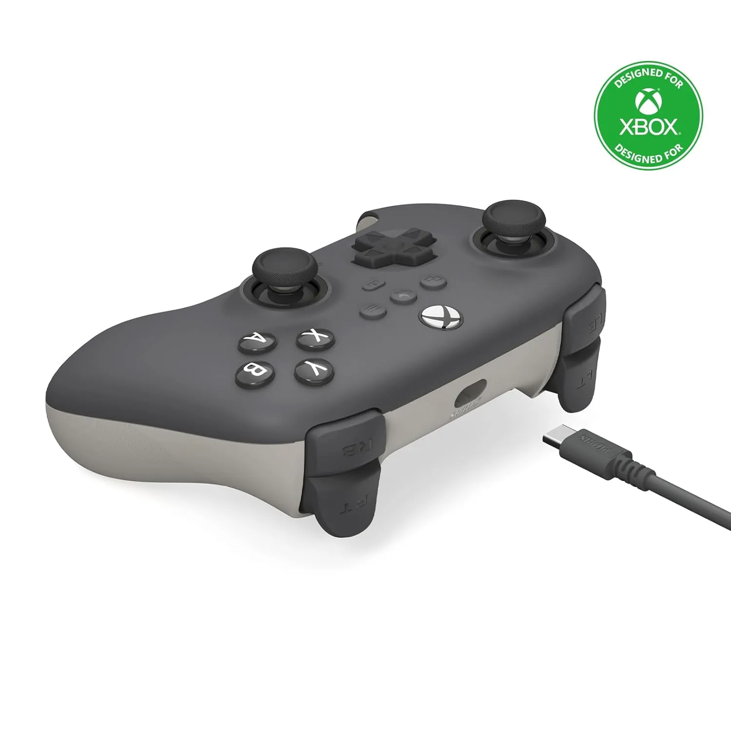 8Bitdo Ultimate C Wired Controller for Xbox with Hall Effect Joysticks and Triggers, RGB Lighting Fire Ring, Compatible with Xbox Series X|S, Xbox One, Windows 10/11 - Officially Licensed (Dark Gray)