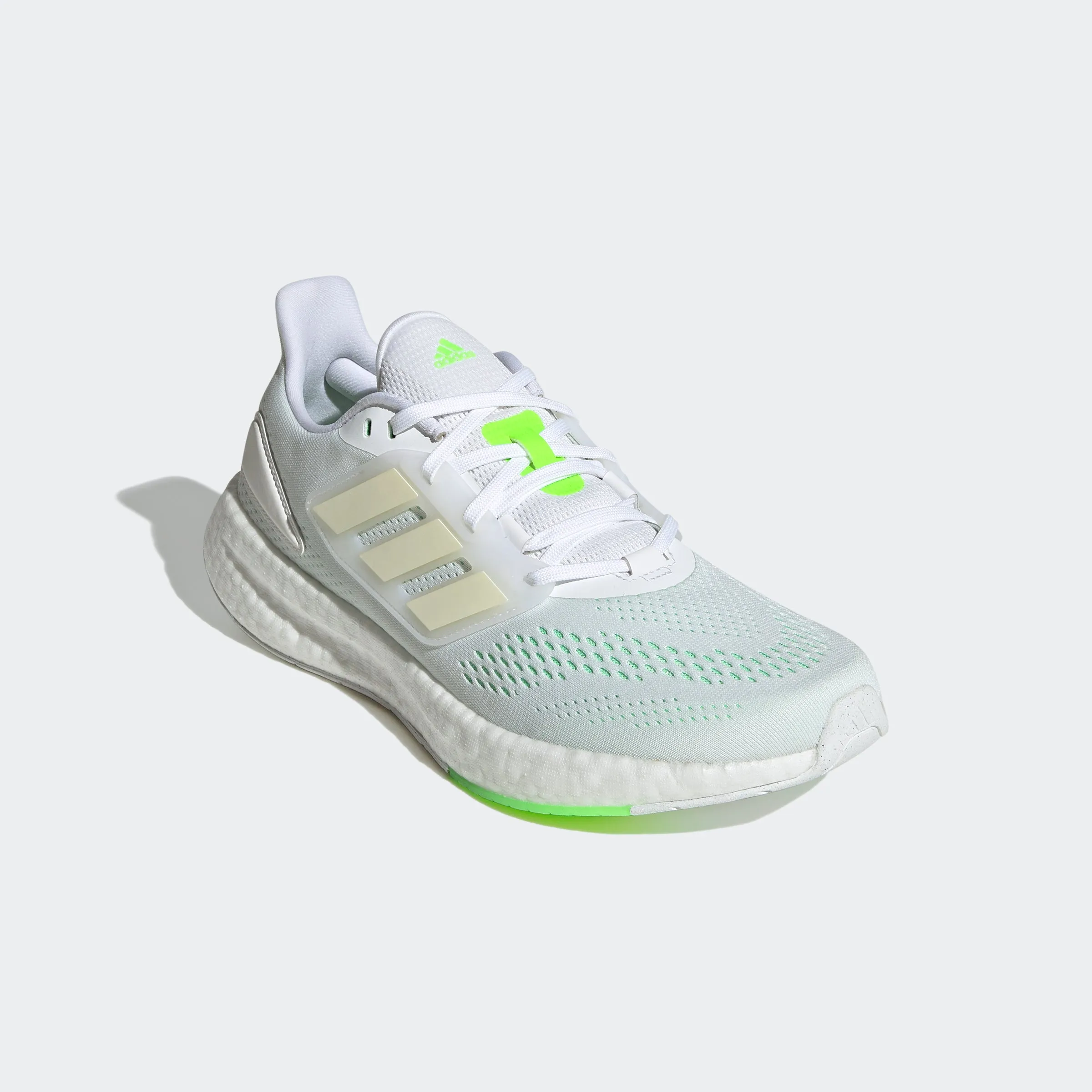 adidas Pureboost 22 Shoes | White/Green | Men's