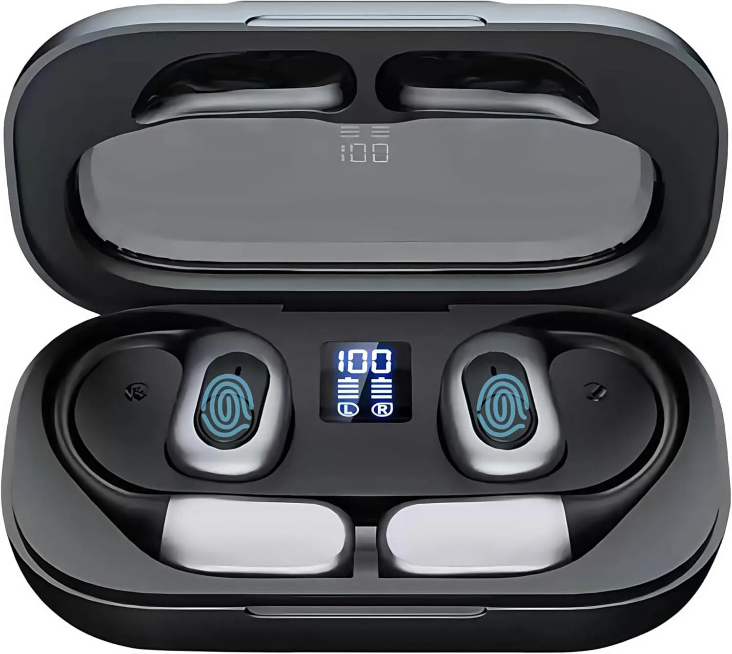 AI Translator Earbuds, OWS Real-Time 3-in-1 Translation Earbuds 144 Languages & Accents, Translating Earbuds Real Time for Travel Business Learning, Translator Device Headphones (Black)