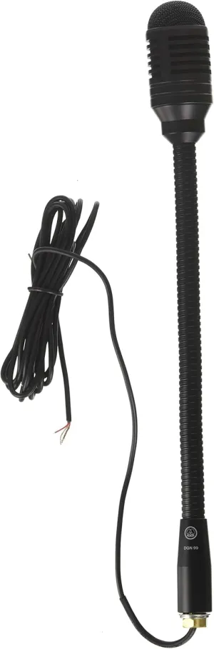 AKG Pro Audio DGN99 Dynamic Gooseneck Microphone with Open Cables for Universal Use such as General Public Address and Communication Use (6000H51010), Black