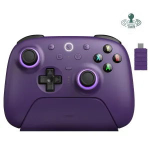 AKNES 8BitDo Ultimate 2 Wireless Controller for Windows & Android, TMR Joysticks, 1000Hz Polling Rate, Tactile/Hall Triggers, Motion Control, Programmable L4/R4 Bumpers & 2 Back Paddle Buttons, Purple