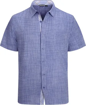 Alex Vando Mens Dress Shirts 4-Way Stretch Wrinkle Free Regular Fit Short Sleeve Men Button Down Shirt