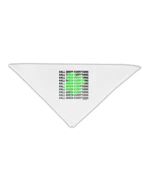 All Green Everything Clover Adult 19&#x22; Square Bandana