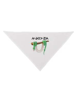 Anaconda Design Green Text Dog Bandana 26