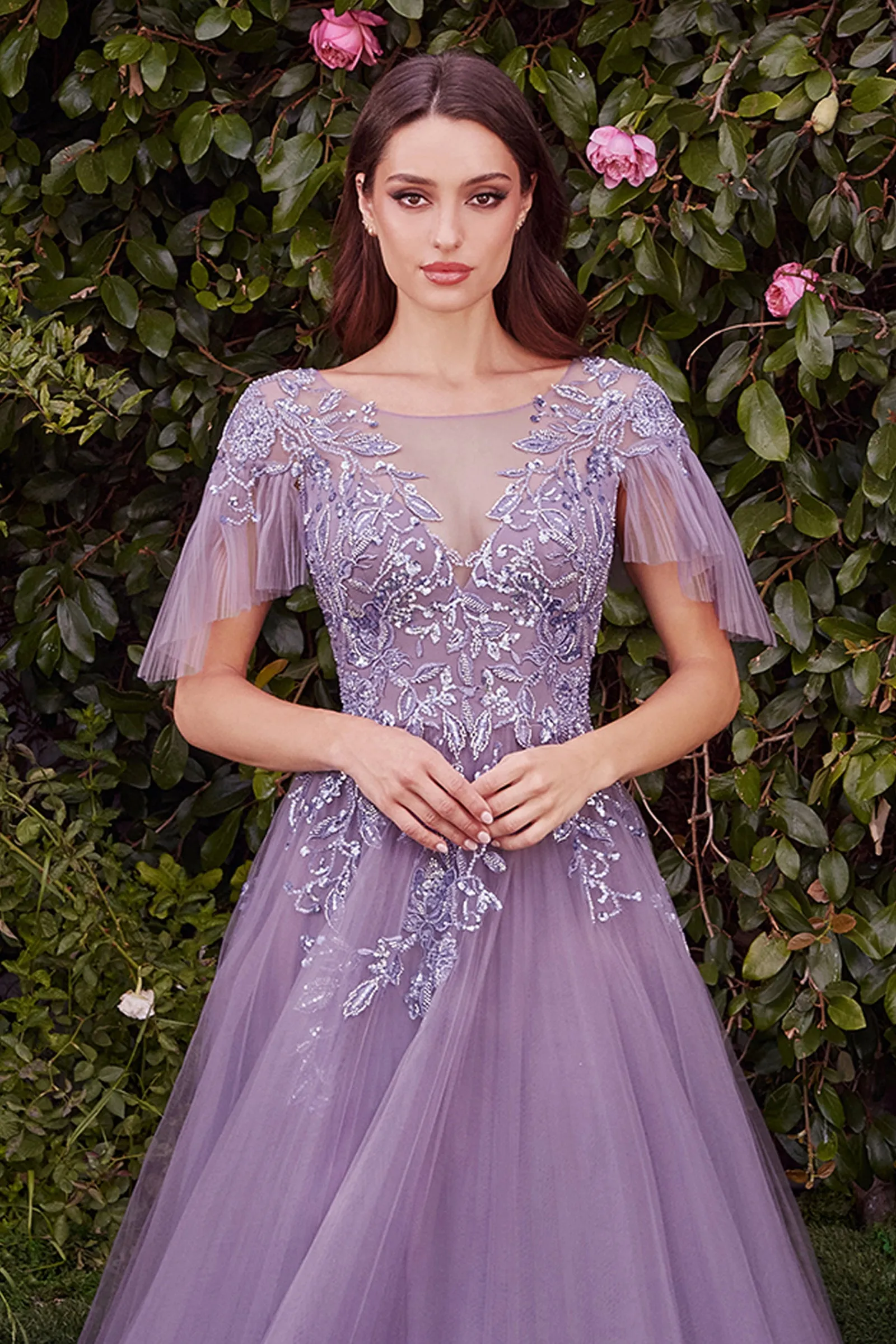 ANDREA & LEO A1351 Estate Floral Tulle Gown