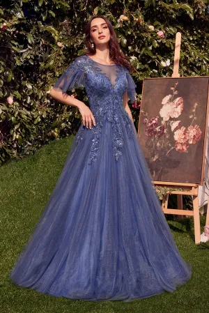 ANDREA & LEO A1351 Estate Floral Tulle Gown