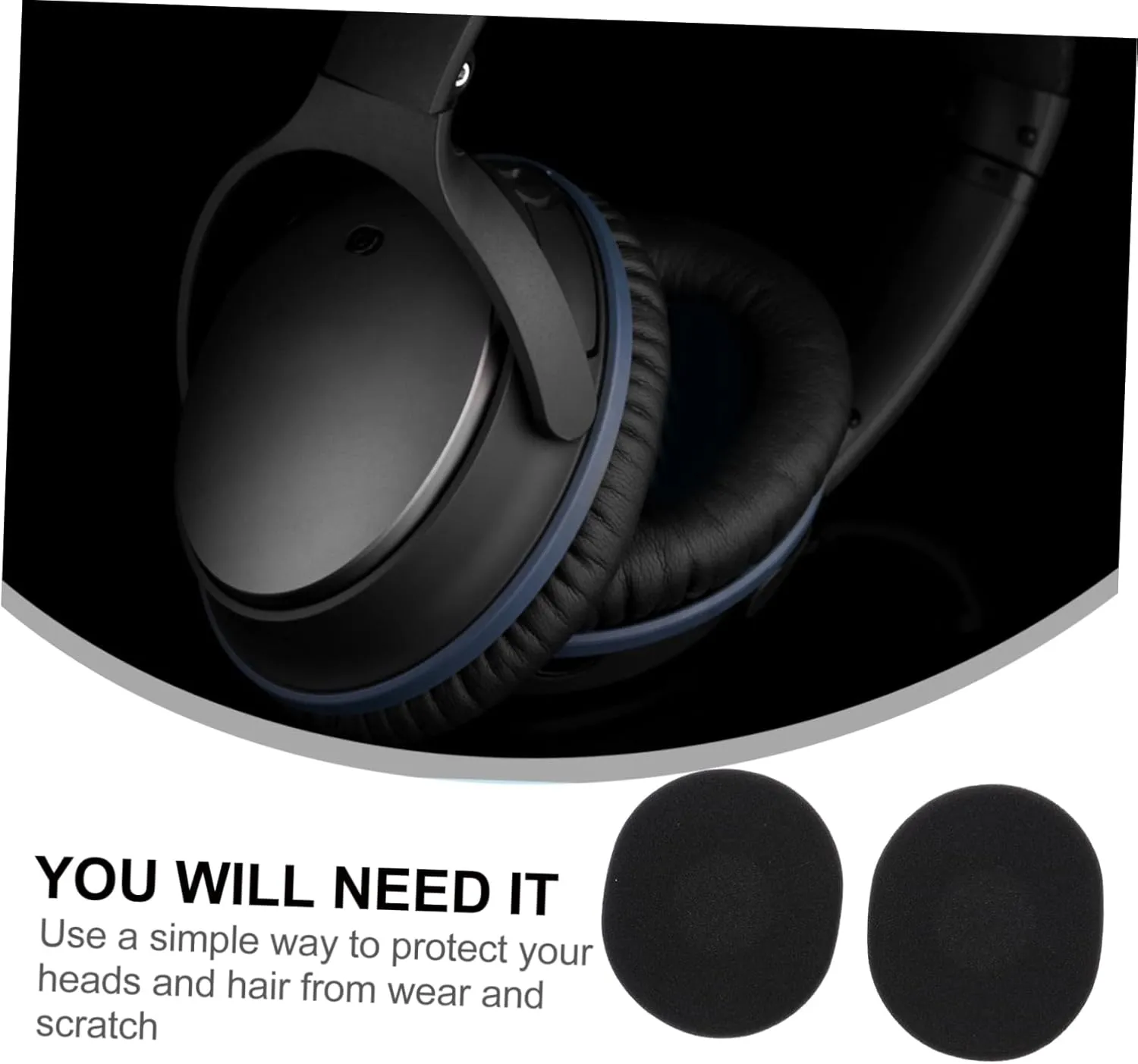 Angoily 12 Pcs Replacement Earbuds for Headphones Soft Memory Foam Ear Pads Black Comfortable Noise Isolation