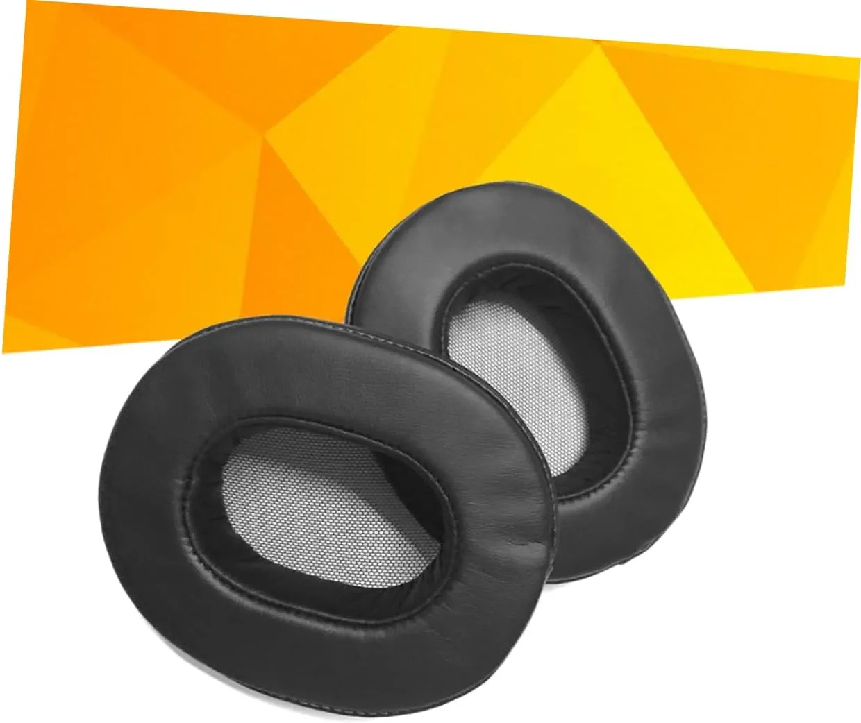 Angoily 2pcs Mdr-1a Headphones Ear Pads Protein Leather Memory Foam Comfortable Easy Replacement Installation