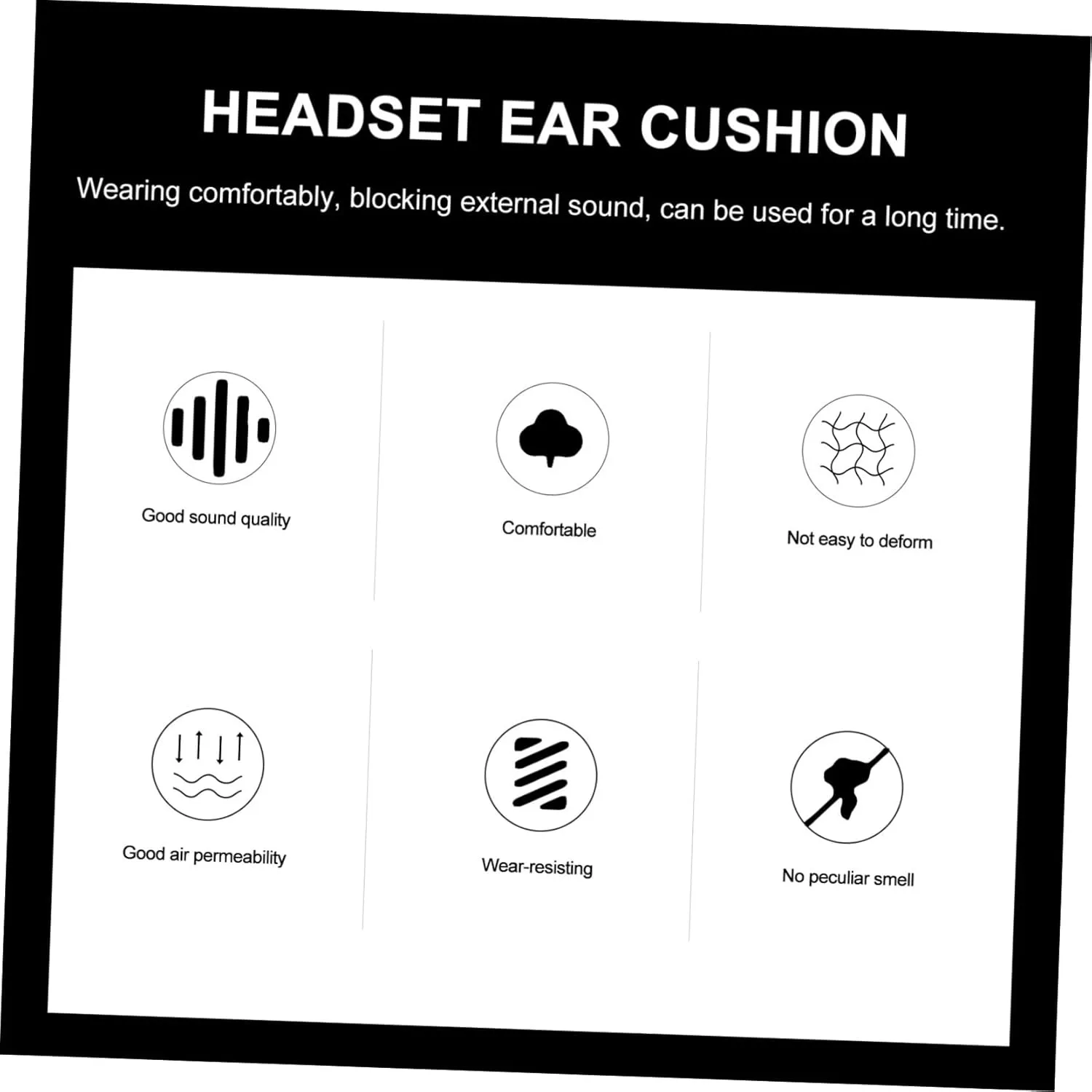 Angoily 60 Pcs Headset Cushion Comfortable Earphone Ear Pads Soft Durable Replacement Pads