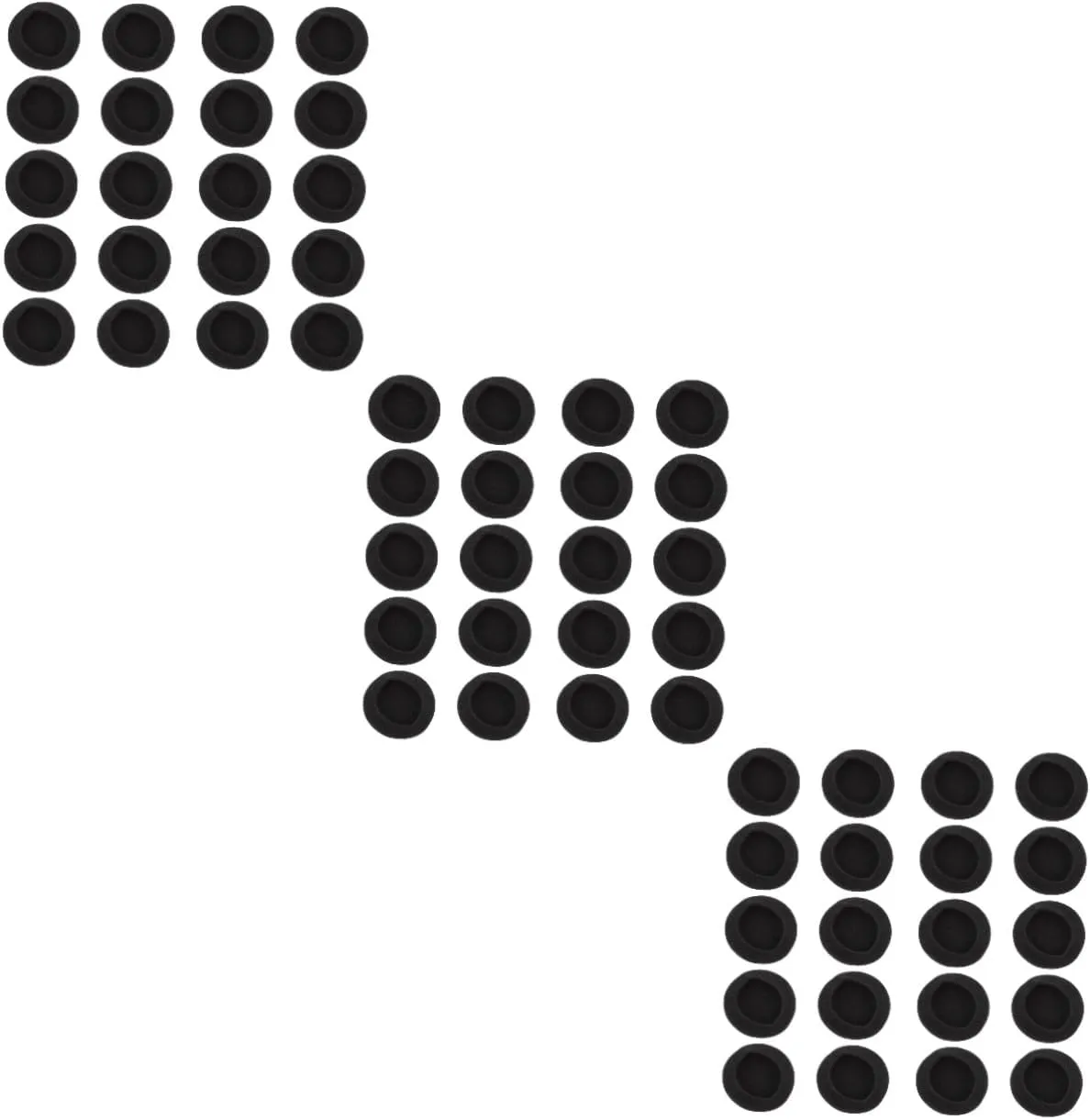 Angoily 60 Pcs Replacement Ear Pads Ear Cushion for Headset Noise Isolating Soft Material Easy Installation Present
