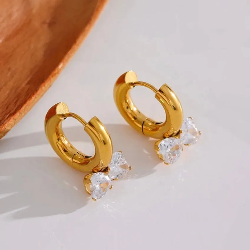 Anna Mini Bow Hoops
