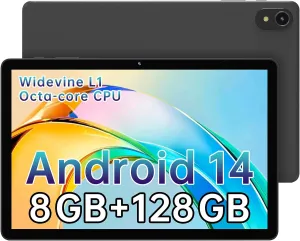 ApoloSign Tablet 11 inch, Android 14 Tablets with 11'' IPS HD Incell Display, Unisoc T606 Octa-Core up to 2.0Ghz, 8 128GB Storage, Expand to 1TB, 7000mAh, Widevine L1, 5G WiFi, BT 5.0, Slim, Light