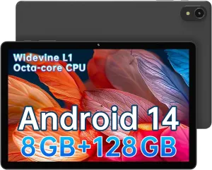 ApoloSign Tablet 11 inch, Android 14 Tablets with 11'' IPS HD Incell Display, Unisoc T606 Octa-Core up to 2.0Ghz, 8 128GB Storage, Expand to 1TB, 7000mAh, Widevine L1, 5G WiFi, BT 5.0, Slim, Light