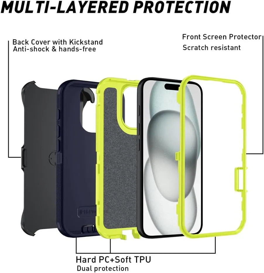 Armor Shockproof Defender Phone Case for iPhone 11 12 13 14 15 Pro Max X XS XR XSMAX 7 8 Plus SE2 SE4 Hard PC TPU Back Cover,17,for iPhone 13Promax