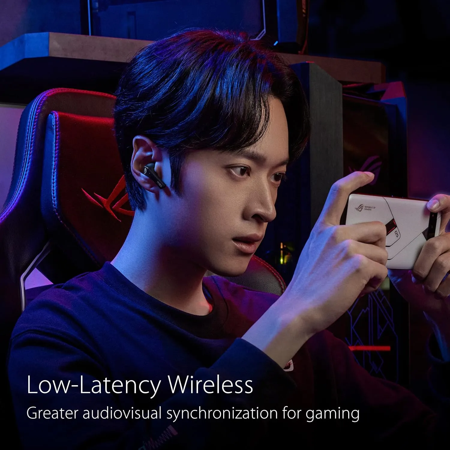 ASUS ROG Cetra True Wireless Gaming Earbuds, Low-Latency Bluetooth Earbuds, Active Noise Cancelation, 27-Hour Battery Life, IPX4 Water Resistance, Headphone with Wireless Charging,Black