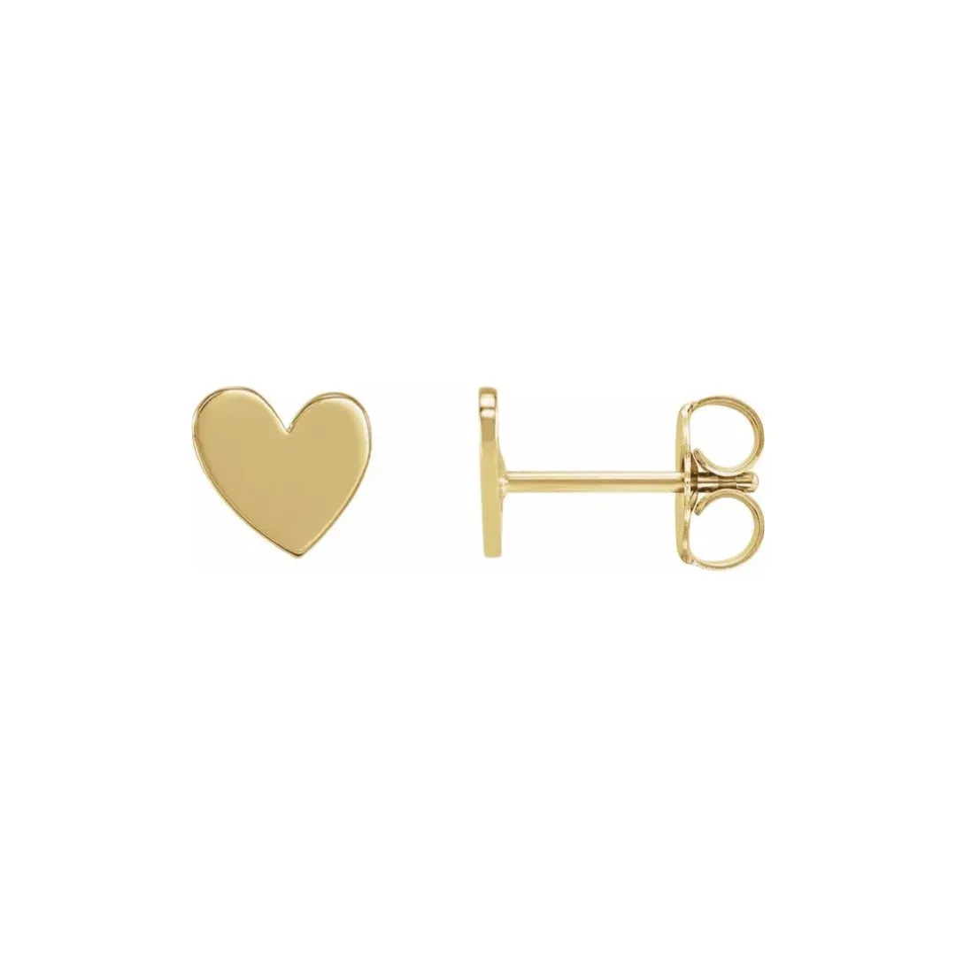 Asymmetrical Heart Studs
