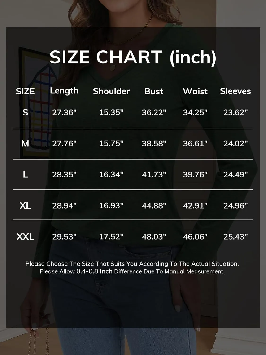 ATHMILE Womens 2025 Fall Long Sleeve Shirts Basic Apparel Shirts Trendy V Neck Tshirt for Women Curved Hem Tops