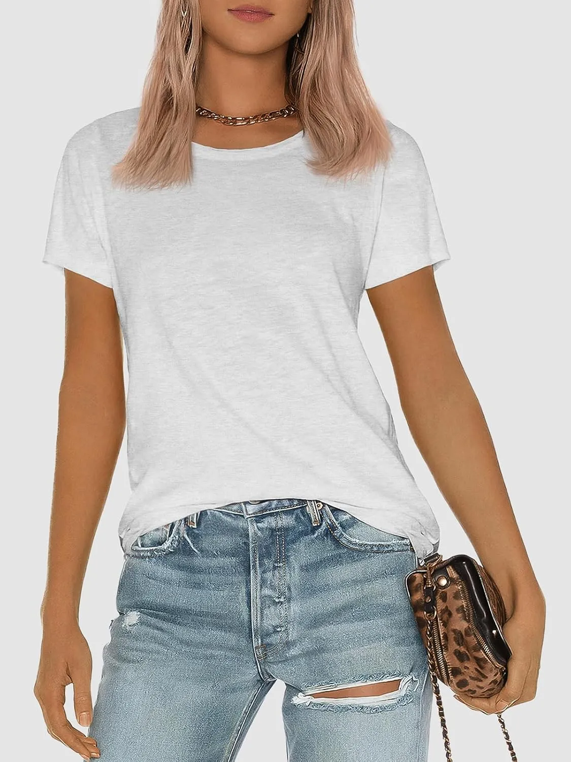 ATHMILE Womens T Shirt Summer Tops Short Sleeve Fashion Basic Casual Oversized Beach Vacation Clothes 2025 Trendy