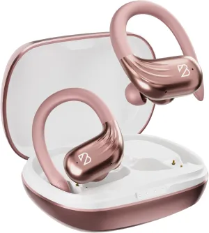 Back Bay Audio Runner 60 - Rose Gold Wireless Running Earbuds, 80 Hour Battery Life, Over The Ear Earbuds with EarHooks