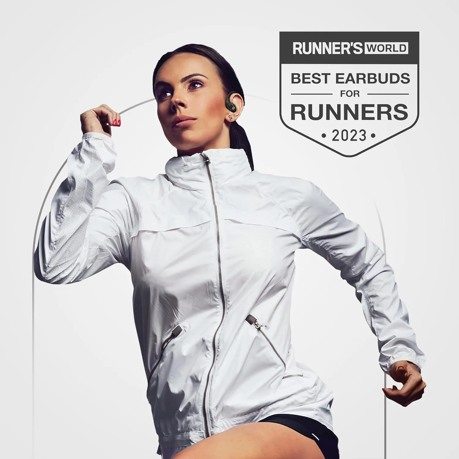 Back Bay Audio Runner 60 Wireless Running Earbuds, 80 Hour Long Battery Life Over The Ear Earbuds with EarHooks, Wrap Around Earphones Wireless Bluetooth Earbuds with Microphone, in Ear Headphones