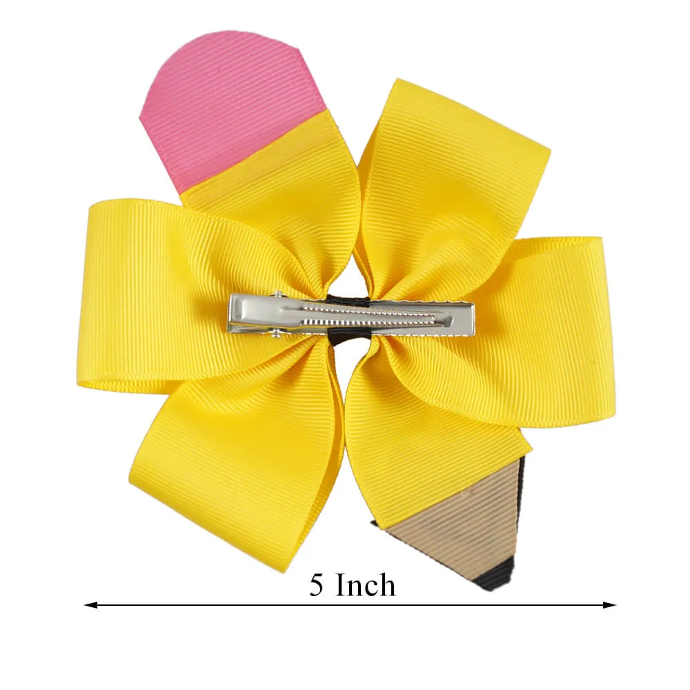 Back to School Pencil Hair Clips