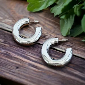 BCBG GENERATION Tube Hoop Earrings