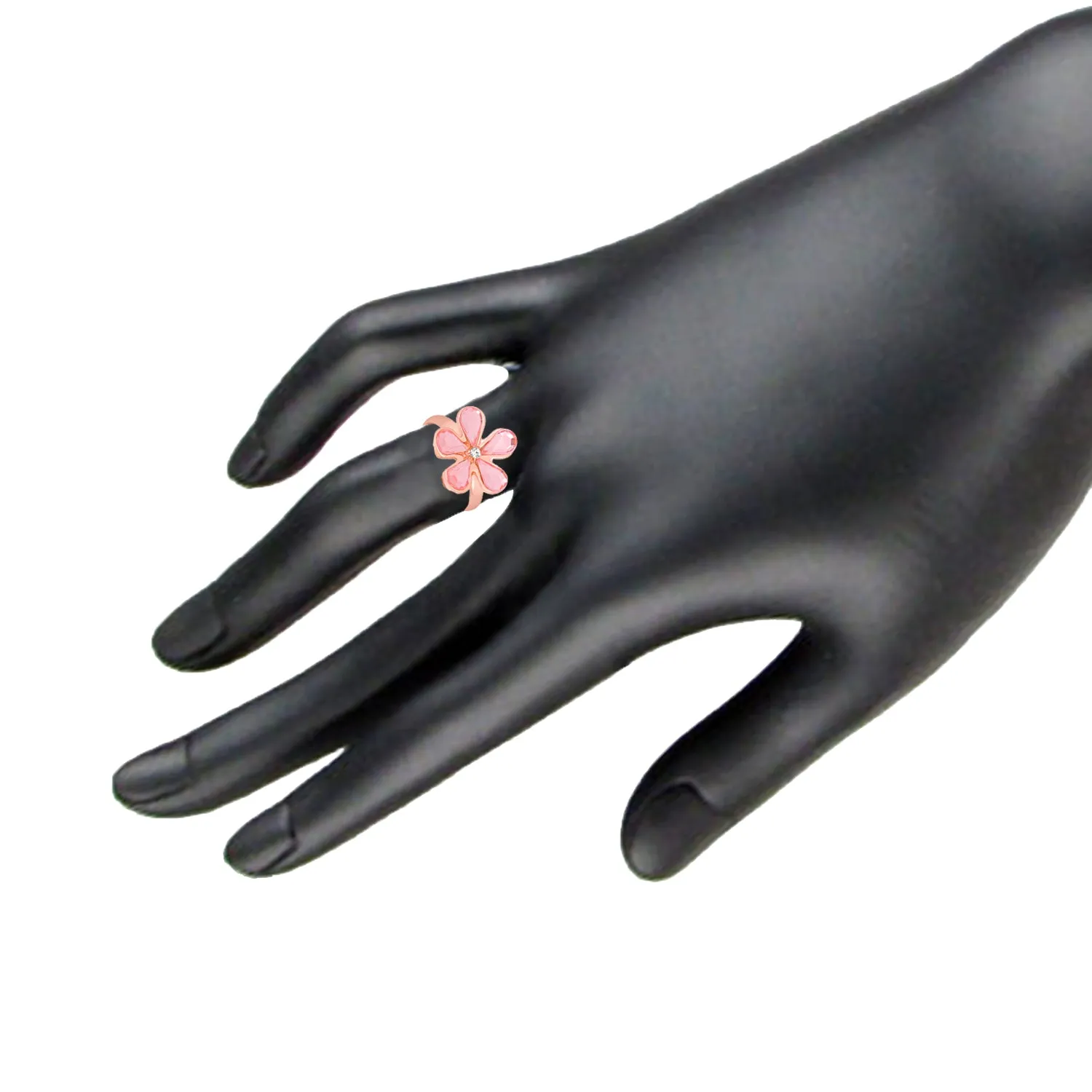 Beautiful Floral Love Crystal Finger Ring