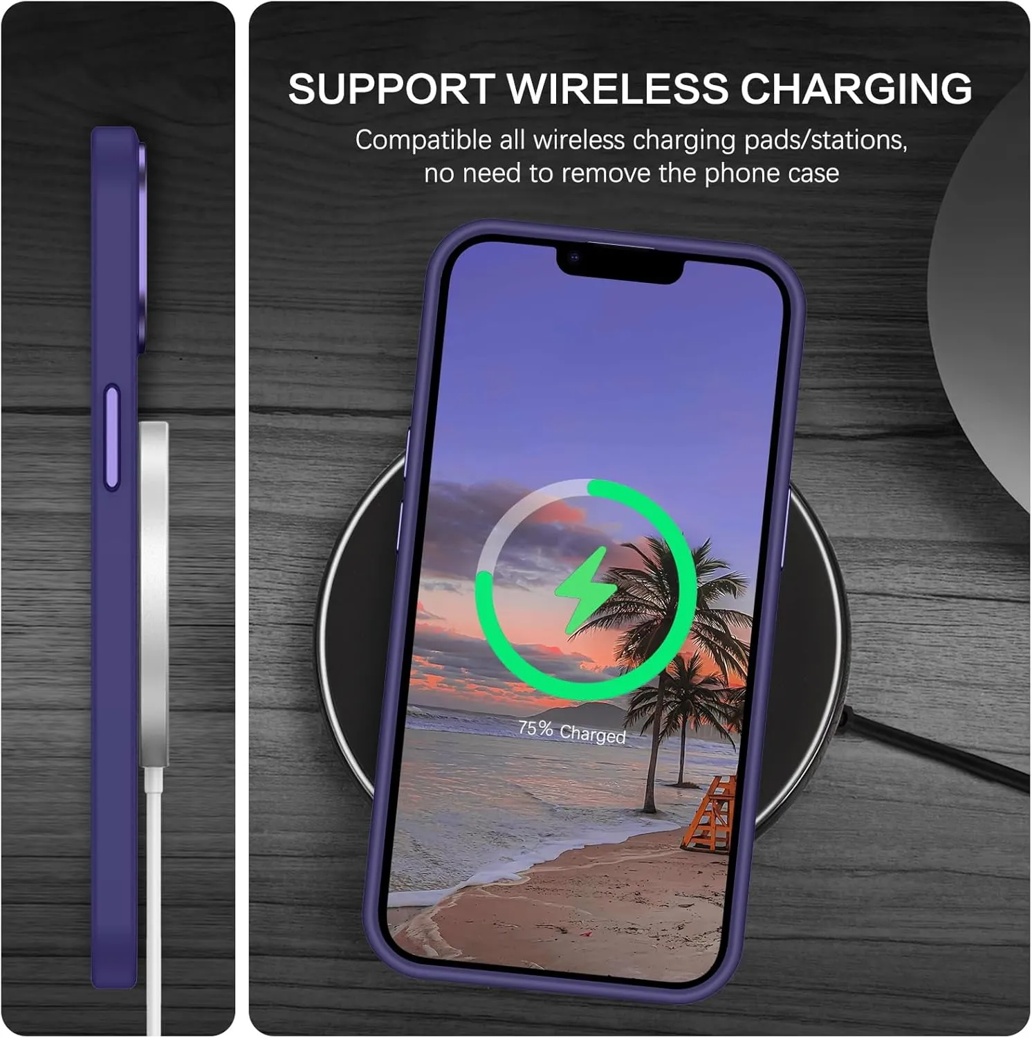BENTOBEN Magnetic for iPhone 13 Case & iPhone 14 Case [Compatible with Magsafe] Translucent Matte Phone Case iPhone 13/14 Slim Shockproof Women Men Protective Cover for iPhone 13/14 6.1", Dark Purple