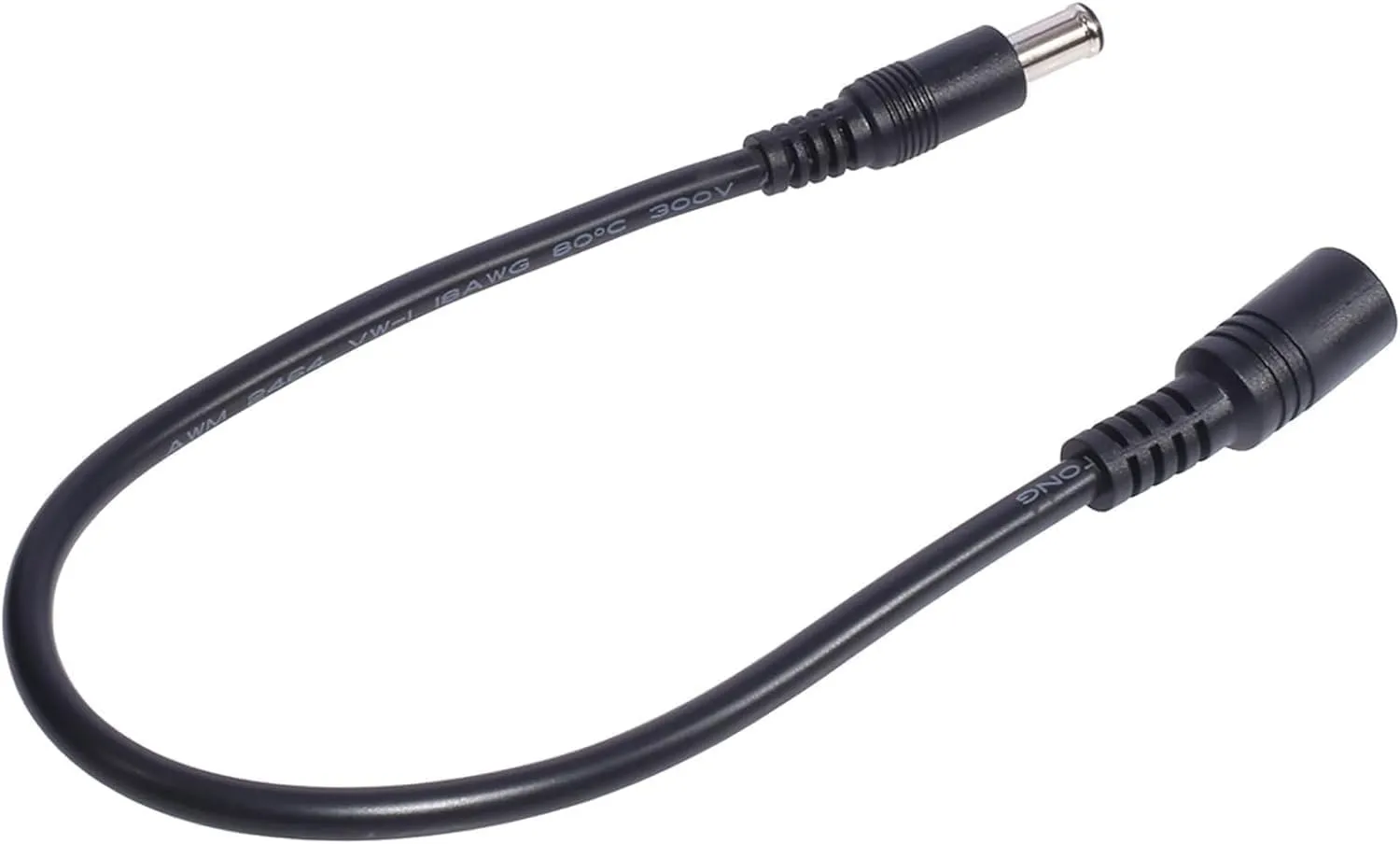 Black DC6.5x4.4mm Extended Line Power Cable 6.5x4.4mm for Notebook Short Extension Cord 18AWG 120W DC6044 Power Supply Cord Power Cords Cables (30cm)