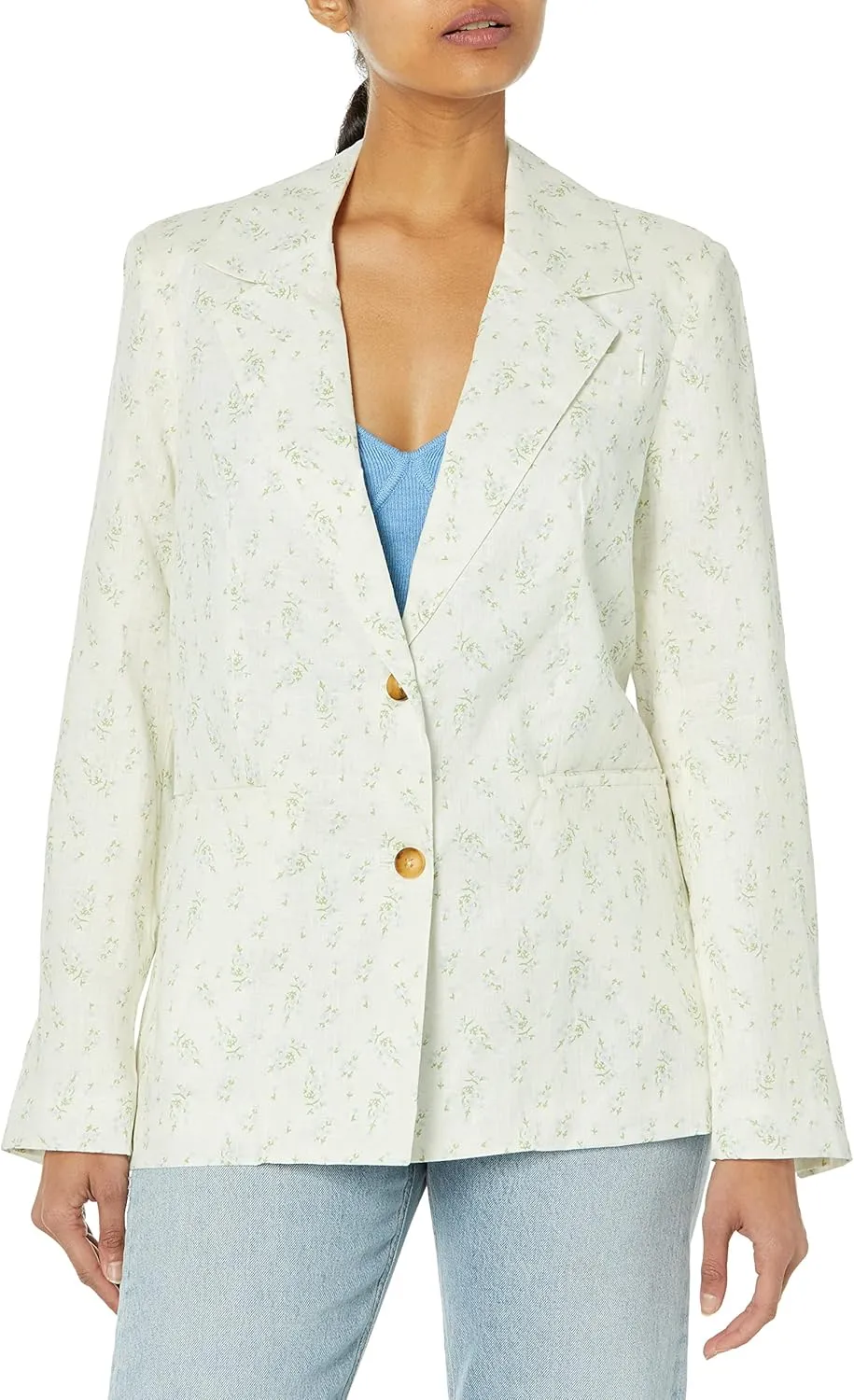 [BLANKNYC] Womens Luxury Clothing Oversized Blazzer with Pockets, Comfortable & Stylish Coat
