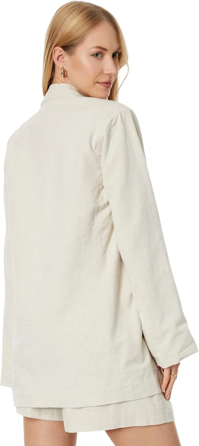 [BLANKNYC] Womens Luxury Clothing Oversized Blazzer with Pockets, Comfortable & Stylish Coat