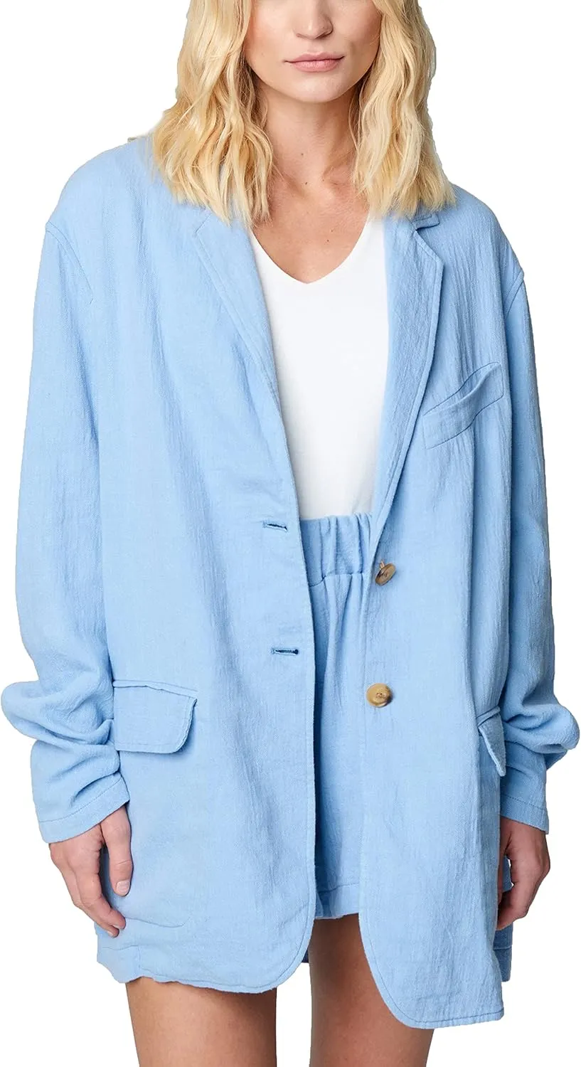 [BLANKNYC] Womens Luxury Clothing Oversized Blazzer with Pockets, Comfortable & Stylish Coat