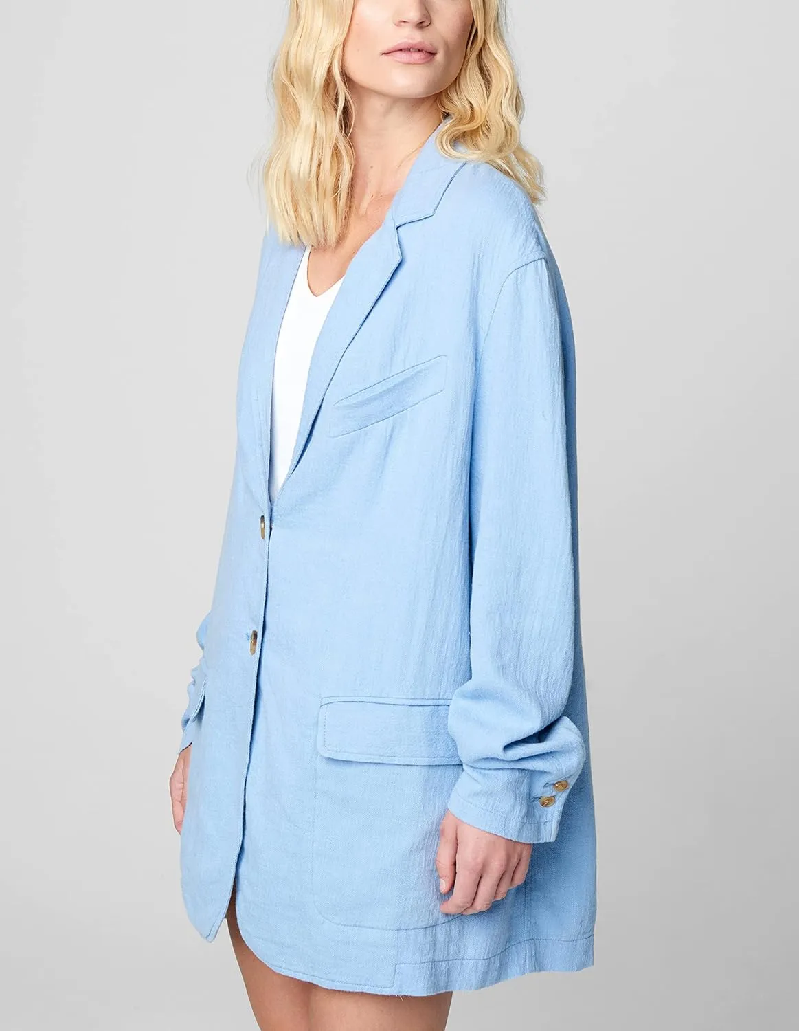 [BLANKNYC] Womens Luxury Clothing Oversized Blazzer with Pockets, Comfortable & Stylish Coat