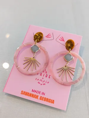 Boho Glam Light Gold Hoop Earrings